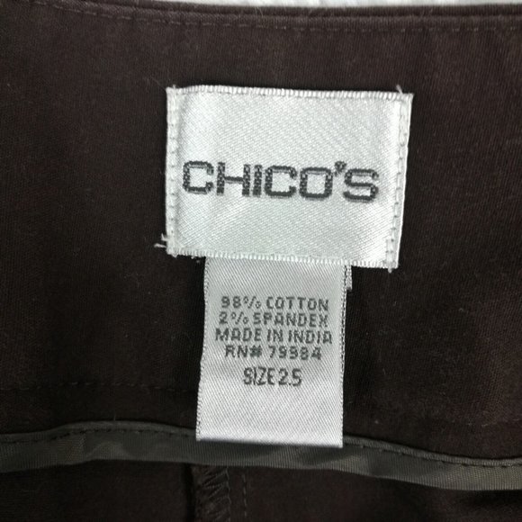 Chicos Womens Pants Trouser Tapered Brown Pocket 25 - Picture 12 of 12